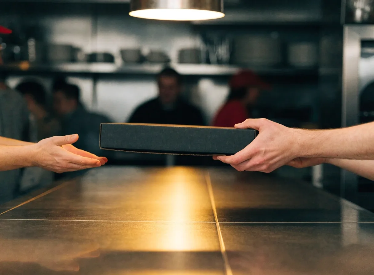 Hands shaping dough on a floured steel bench