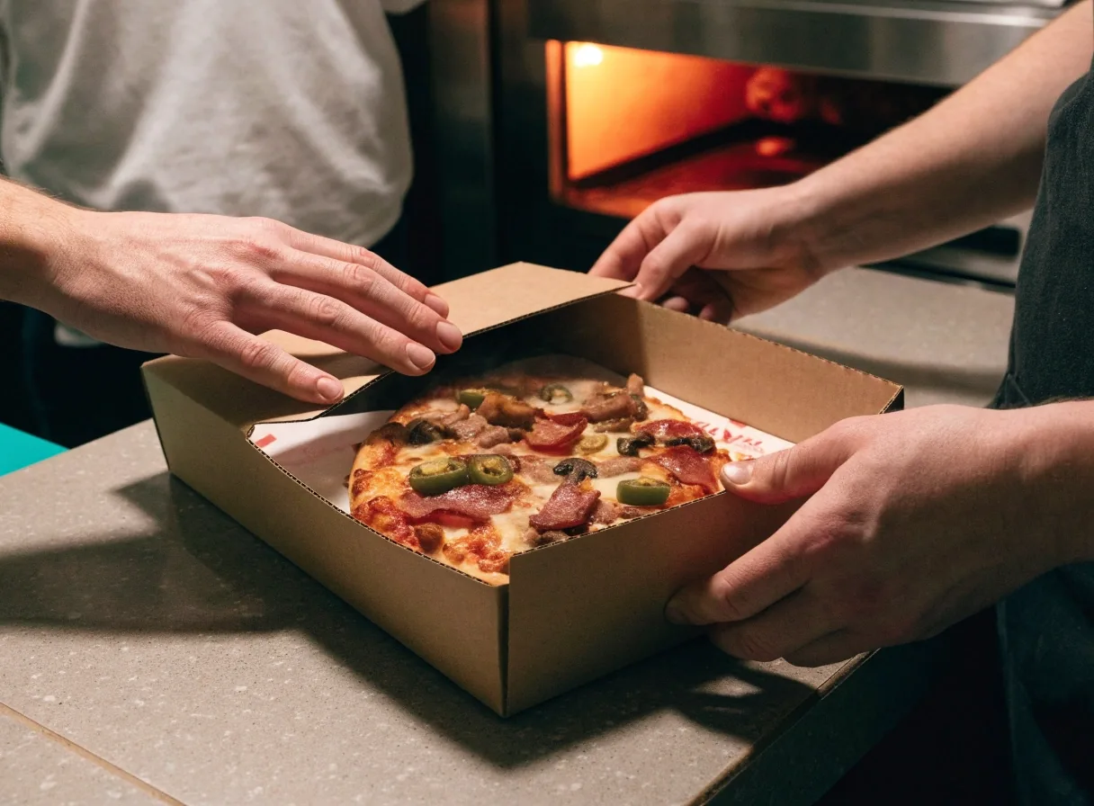 Large American-style Apache Pizza with generous toppings